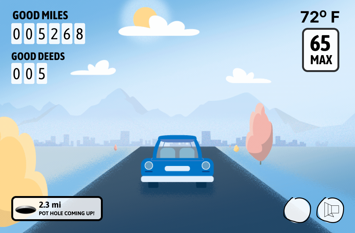 Moodboard - driving with Good Miles counter