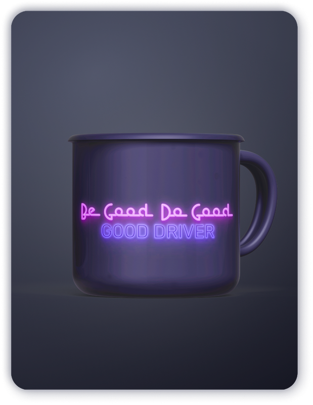Good Driver branded mug